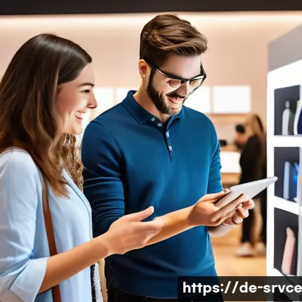 역메타버스 서비스의 콘텐츠 마케팅 전략 - **Prompt 1: Seamless Phygital Customer Journey**
    "A vibrant, modern scene depicting a diverse gr...