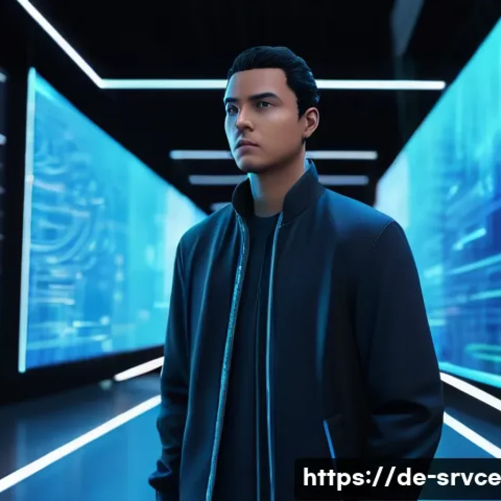 역메타버스 서비스의 보안 위험 - **Prompt: Digital Identity Under Threat in the Metaverse**
    "A young adult, male or female, dress...