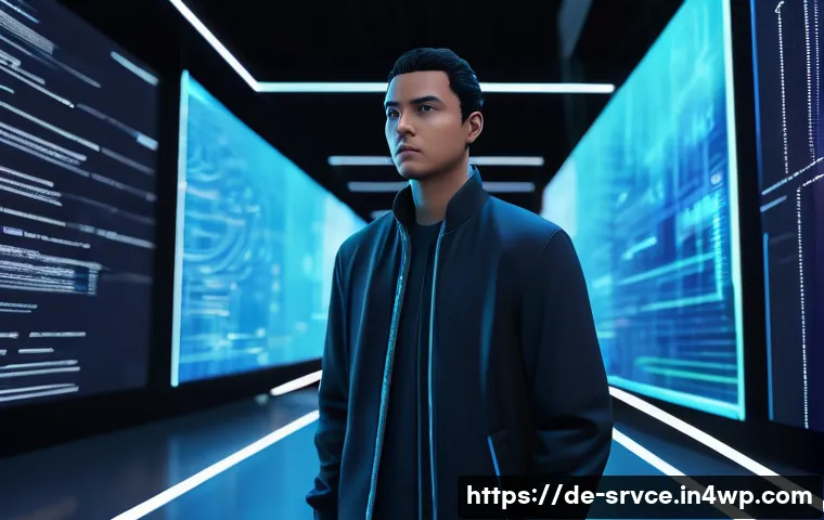 역메타버스 서비스의 보안 위험 - **Prompt: Digital Identity Under Threat in the Metaverse**
    "A young adult, male or female, dress...