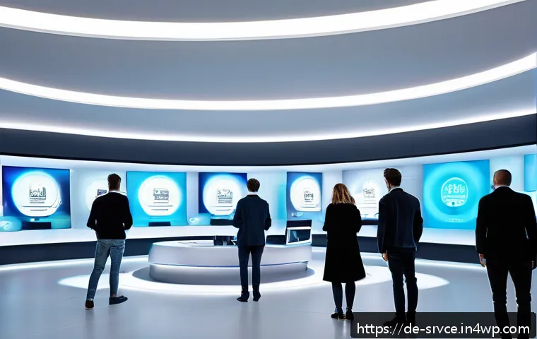 역메타버스 서비스와 고객 충성도 - A modern German virtual showroom interior designed with sleek futuristic architecture, featuring div...